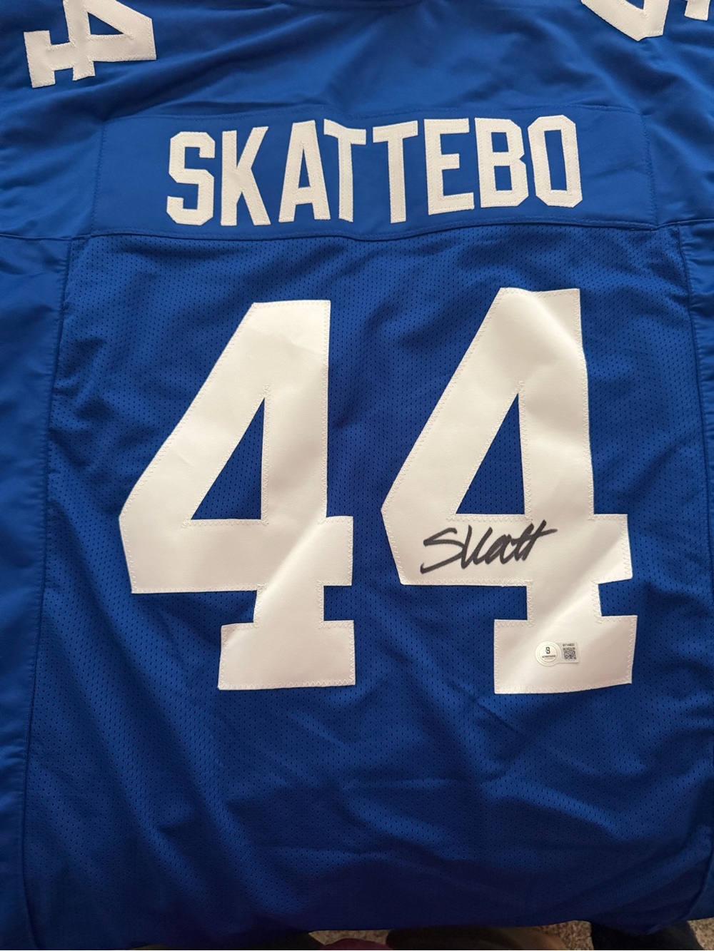 Cam Skattebo signed Beckett Authorized Jersey